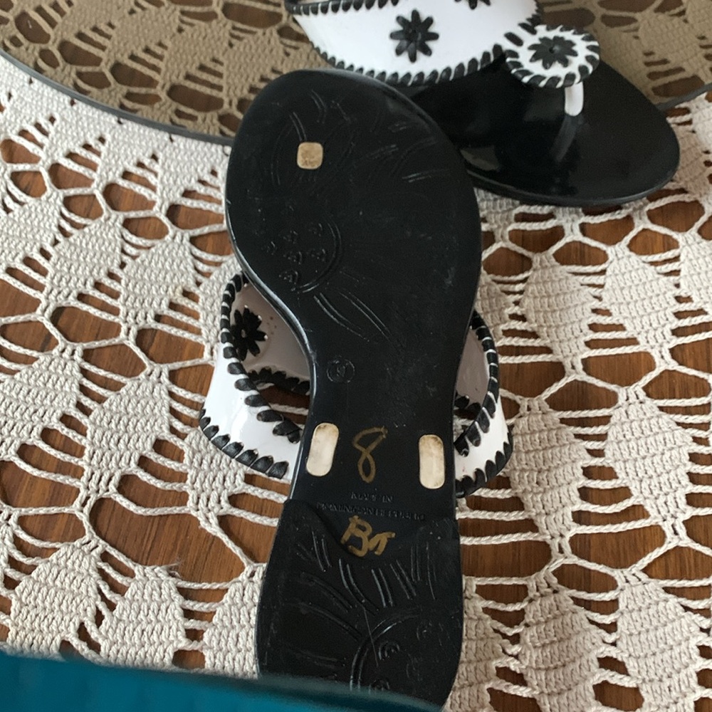 Jack Rogers Black and White Sandals - Picture 4 of 6